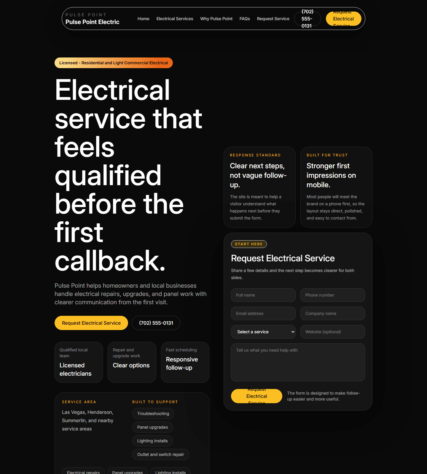 Electrical Pulse website preview
